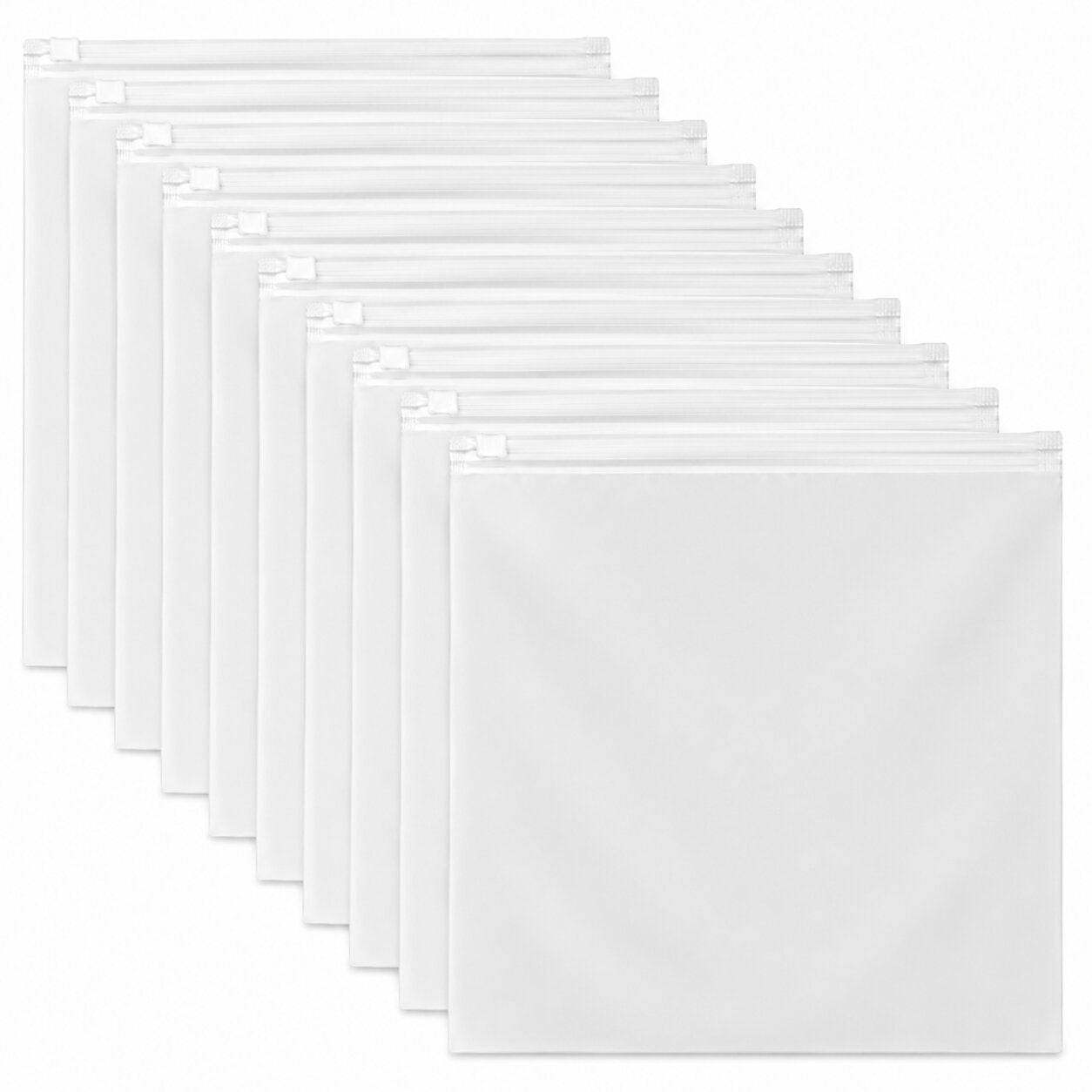 Lazer Pack of 10 Reusable Frosted Zip Bags – Multipurpose Travel Storage Pouches for Clothes, Shoes, Toiletries, Cosmetics & Stationery – Gift & Travel Essentials – 30*35cm