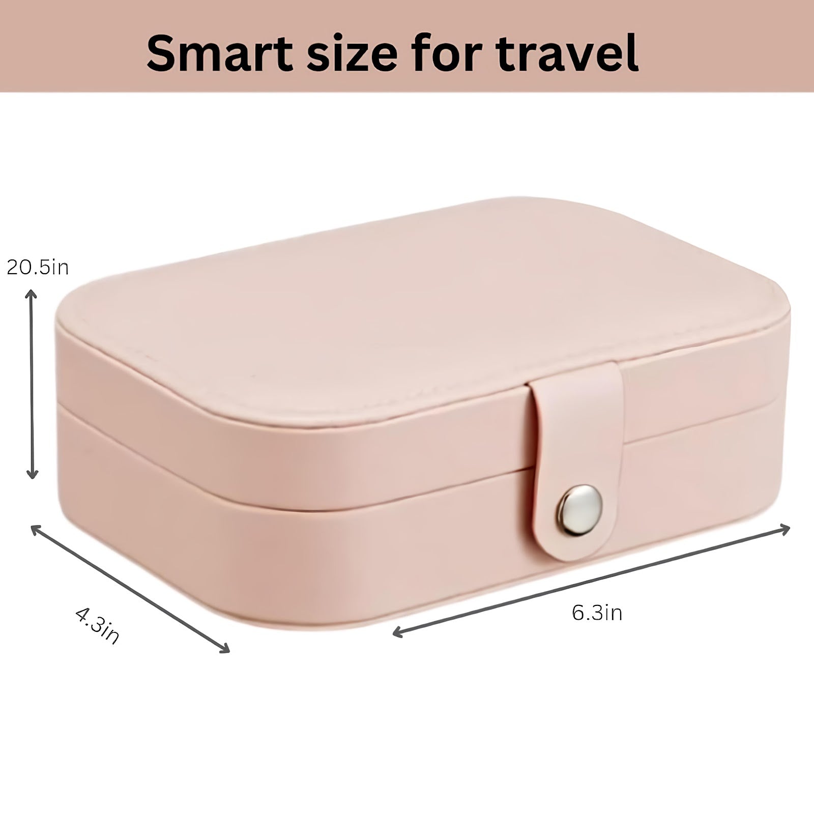 Lazer Jewellery Organiser PU Leather Zipper Portable Storage Box Case with Dividers Container for Rings, Earrings, Necklace Home Organizer