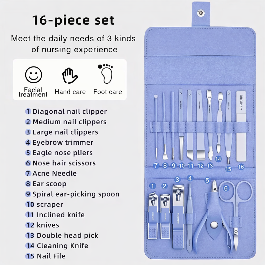 Lazer 16-in-1 Manicure & Pedicure Tool Kit