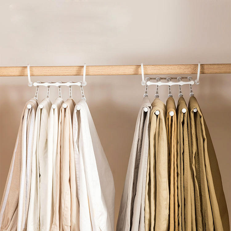 Lazer Pant Hangers for Wardrobe – 5-in-1 Multi-Layer Space-Saving Trouser, Leggings & Saree Organizer | Heavy-Duty Plastic & Stainless Steel Hanger