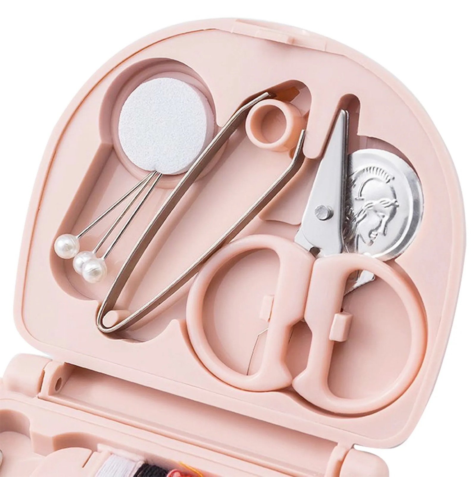 Lazer Mini Travel Sewing Kit Beginner Box Pocket Folding with Sewing Needle, Thread, Cotton, Pin, Scissors, Button, Clip, Needle Threader