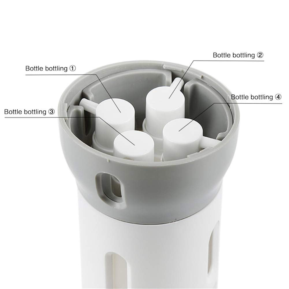 Lazer 4 in 1 Travel Size Dispenser Bottle Set Refillable Plastic Leak Proof Toiletries Cosmetic Liquid Lotion Container (Multi Color)