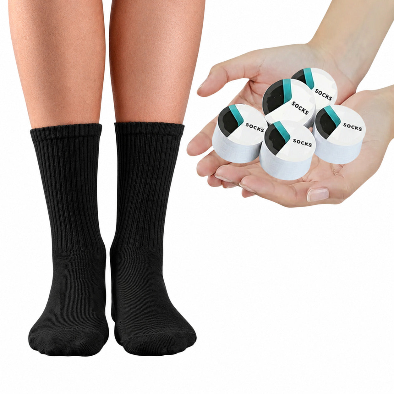 Lazer Disposable Compression Travel Socks – Portable & Breathable Cotton Socks for Men & Women | Ideal for Travel, Sports, Camping & Hotel Use (Pack of 5)