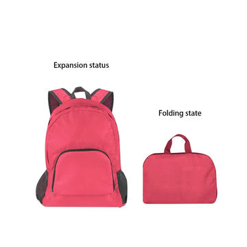 Lazer Outdoor Travel Foldable Backpack Waterproof With Mini Bag Stay-Clean for Camping, Hiking, Travelling, Outdoor Activities (Rose Red)