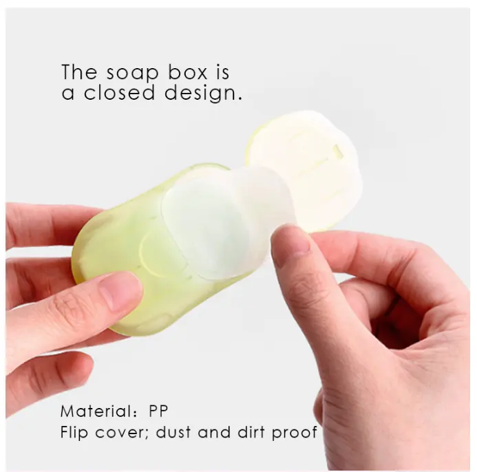 Lazer Disposable Travel Paper Soap Strips For Handwash - Travelling Scented Mini Paper Soap Sheets Flakes Cleaning Foaming Hand Washing (Pack Of 2 - Total 40 Sheets)