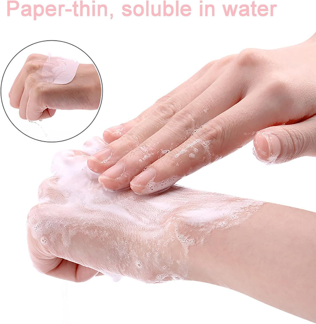 Lazer Disposable Travel Paper Soap Strips For Handwash - Travelling Scented Mini Paper Soap Sheets Flakes Cleaning Foaming Hand Washing (Pack Of 2 - Total 40 Sheets)