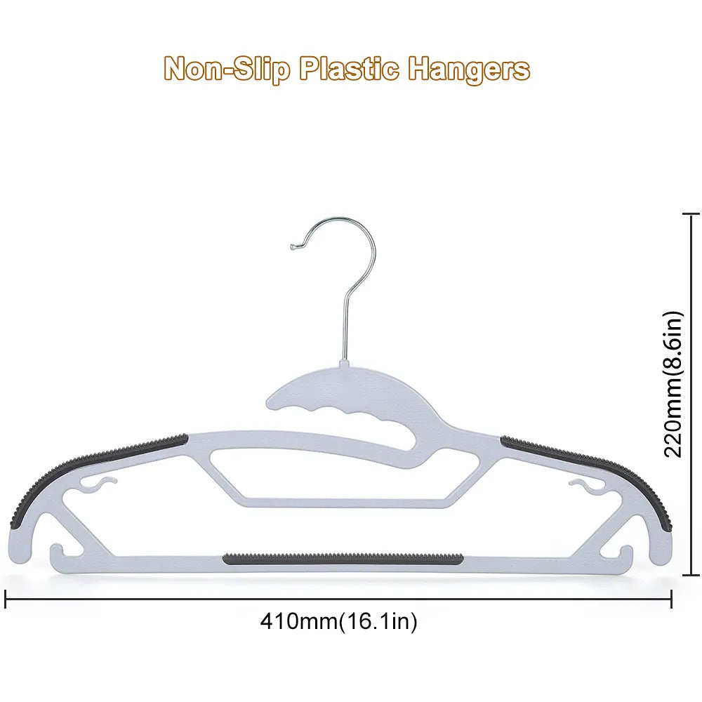 Lazer Clothes Hangers (Pack of 6) with Non-Slip Pads, Space Saving, 6 mm Thickness, Super Lightweight Organizer, Clothes Hanger for Wardrobe, Clothing Hanging