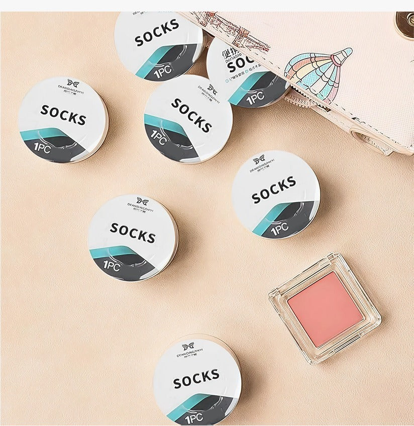 Lazer Disposable Compression Travel Socks – Portable & Breathable Cotton Socks for Men & Women | Ideal for Travel, Sports, Camping & Hotel Use (Pack of 5)