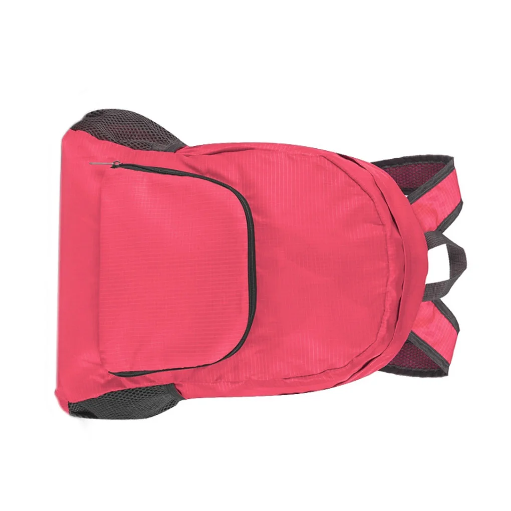 Lazer Outdoor Travel Foldable Backpack Waterproof With Mini Bag Stay-Clean for Camping, Hiking, Travelling, Outdoor Activities (Rose Red)