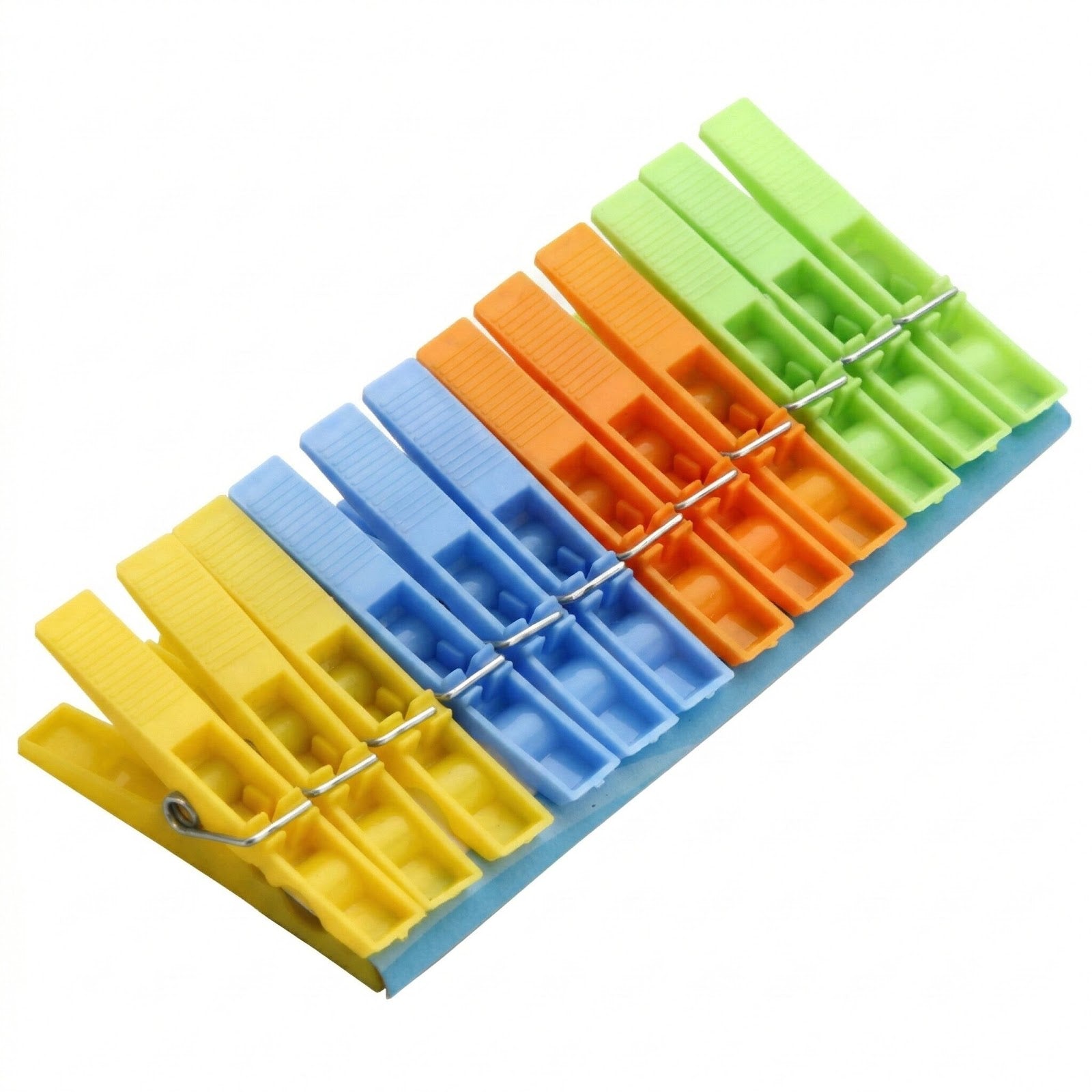 Lazer Multicolor Cloth Clips Set of 12 | Multipurpose Non-Slip Plastic Clothes Pegs | Strong Cloth Hanging & Drying Pins