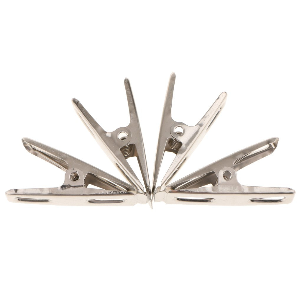 Lazer 16 Pack Stainless Steel Clothespins – Durable 1.5" Utility Clips for Clothesline, Laundry, Craft Projects, Photo Clips & Home Organization