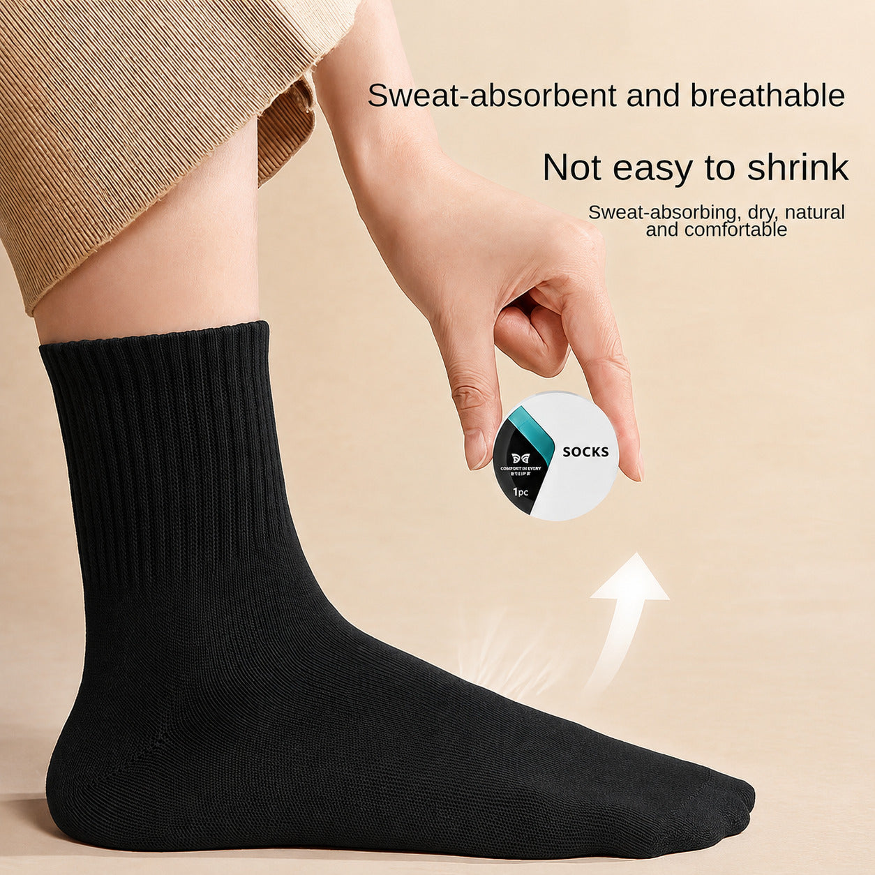 Lazer Disposable Compression Travel Socks – Portable & Breathable Cotton Socks for Men & Women | Ideal for Travel, Sports, Camping & Hotel Use (Pack of 5)