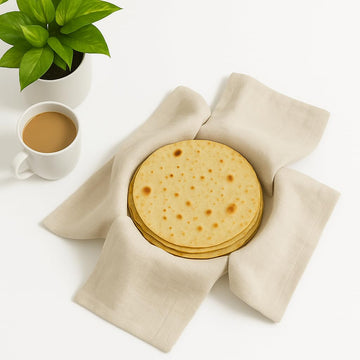 Lazer Double Layer Roti Wrap – Pack of 3 Premium Cotton Chapati Covers with Flaps, Soft & Durable Cotton Seed Fabric for Roti, Paratha, Phulka, Hot Case Kitchen Use