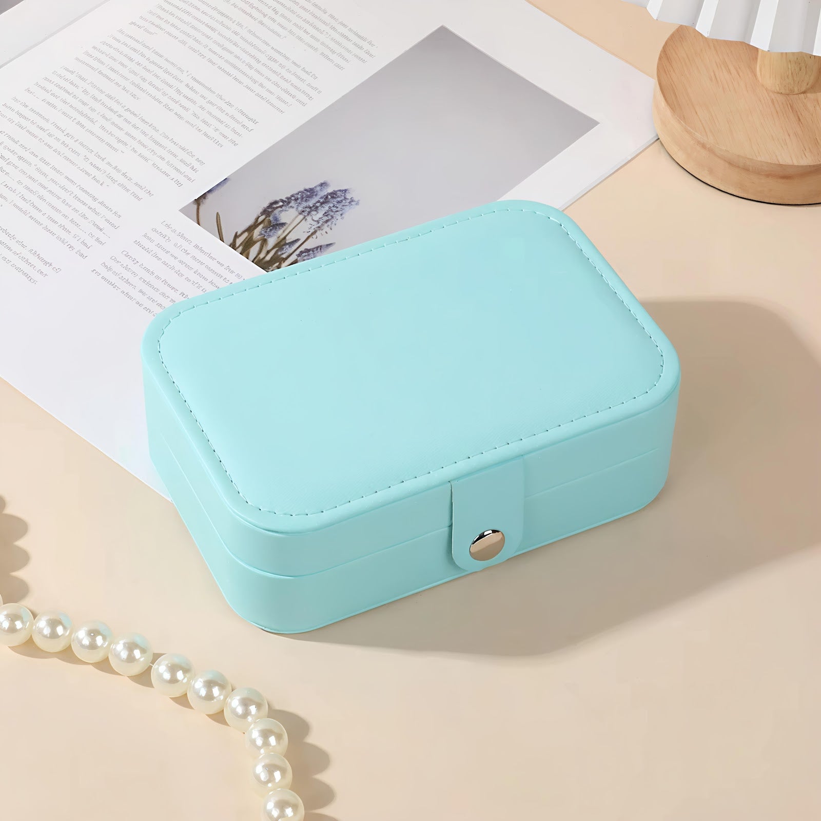 Lazer Jewellery Organiser PU Leather Zipper Portable Storage Box Case with Dividers Container for Rings, Earrings, Necklace Home Organizer