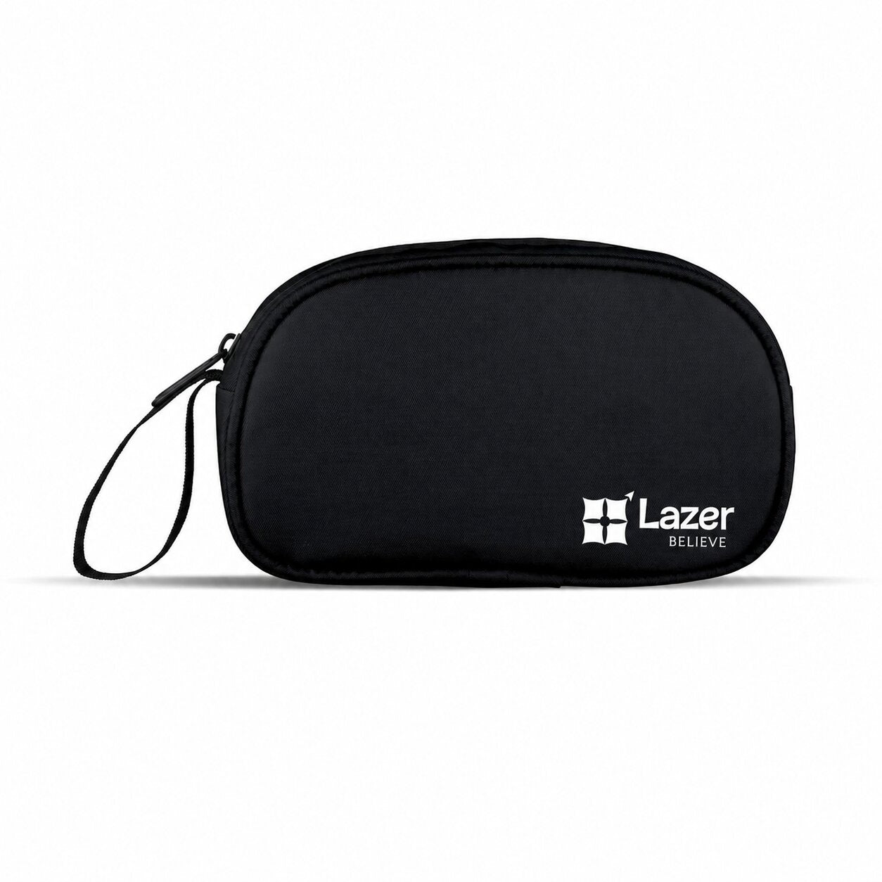 Lazer Premium Travel Pouch Multipurpose Organizer Bag for Toiletries, Cables, Stationery & Daily Essentials | Lightweight Zipper Carry Case for Travel, School & Office (Black)