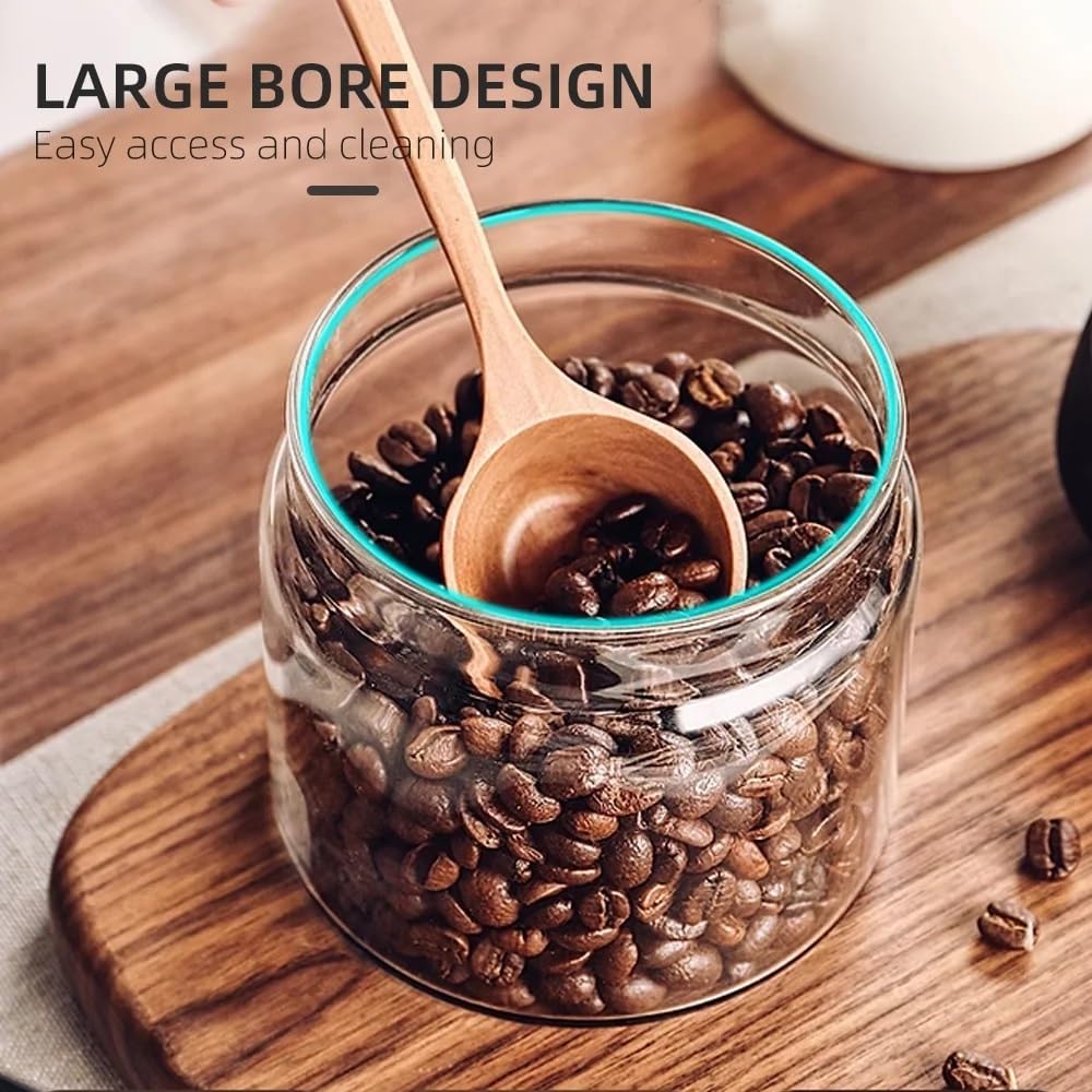 Lazer 750 ML Vacuum Borosilicate Glass Jar with Airtight Lid, Food Saver Sealer Attachment, Storage Container for Coffee Beans, Oats, Spices, Sugar