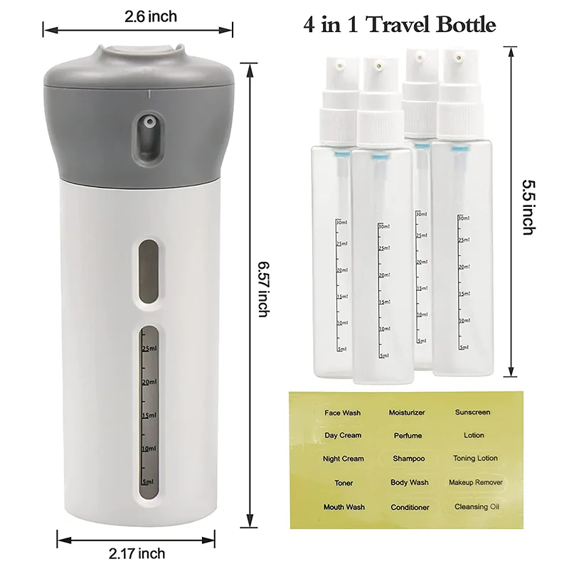 Lazer Travel Bottle Dispenser Set (40 ml Each)