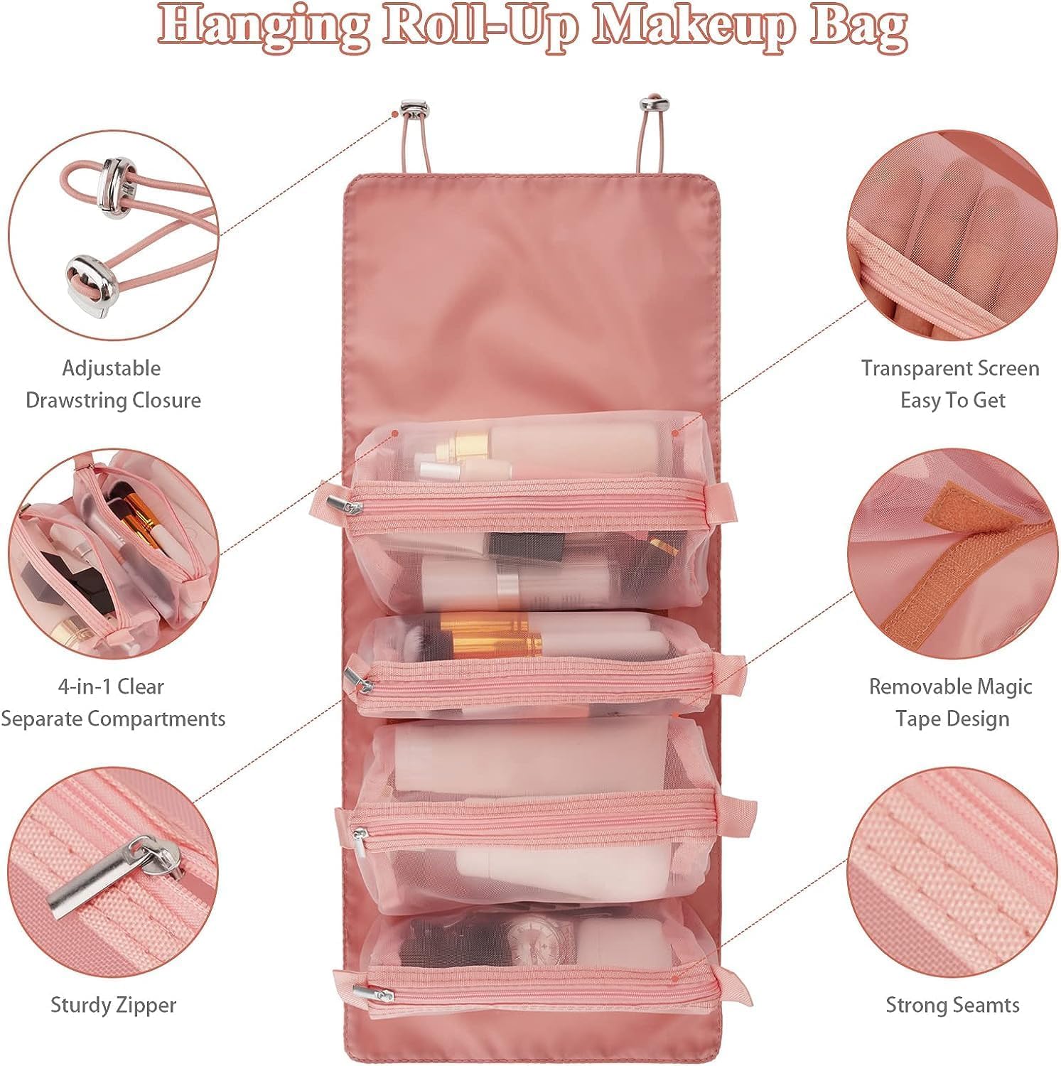 Lazer 4 in 1 Detachable Cosmetic Travel Pouch