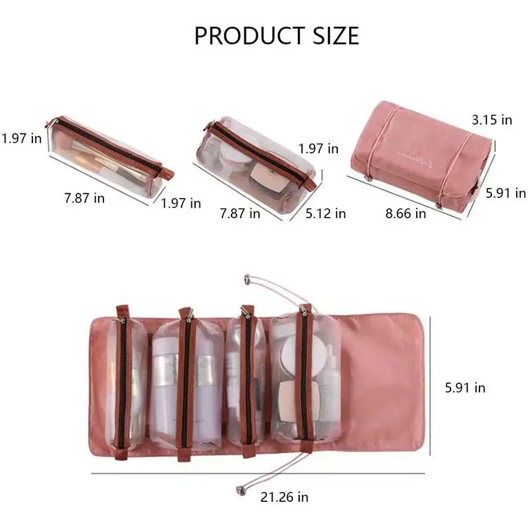 Lazer 4 in 1 Detachable Cosmetic Travel Pouch