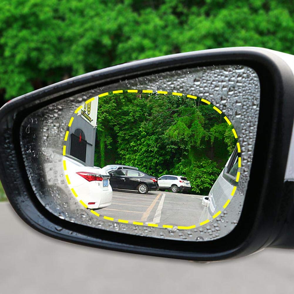 Lazer Universal Rear-View Mirror Protective Film – Waterproof, Anti-Fog, Rainproof Anti-Water Sticker (Oval - 2 PCs)