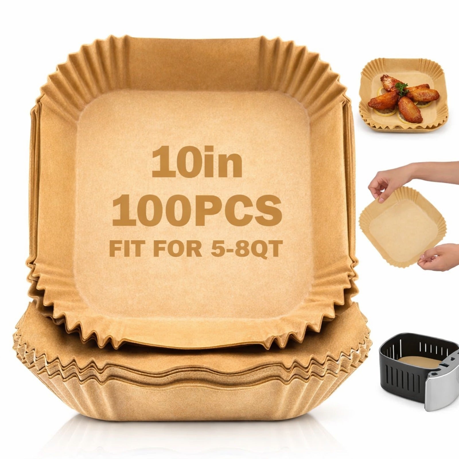 Lazer Disposable Oil-Proof Air Fryer Liner (Paper)