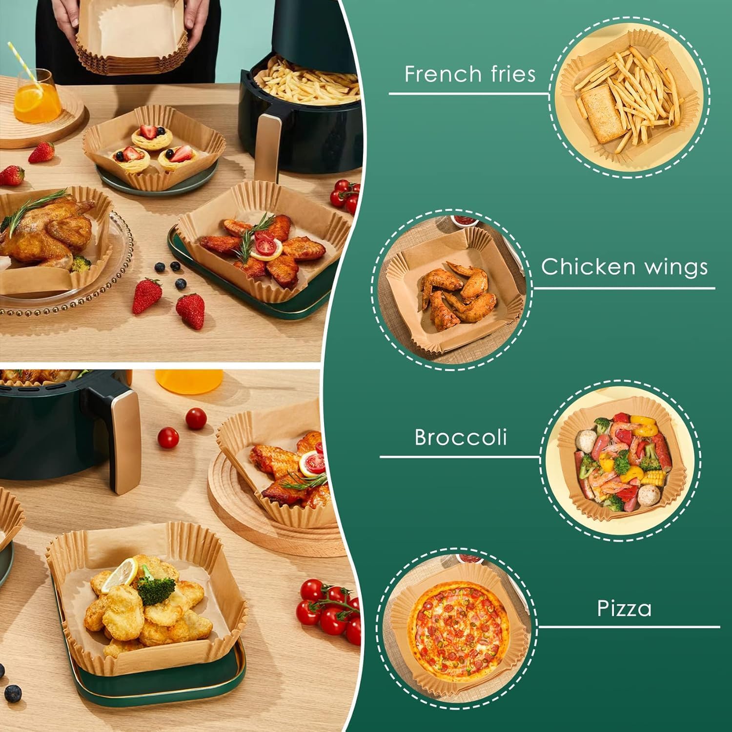 Lazer Disposable Oil-Proof Air Fryer Liner (Paper)