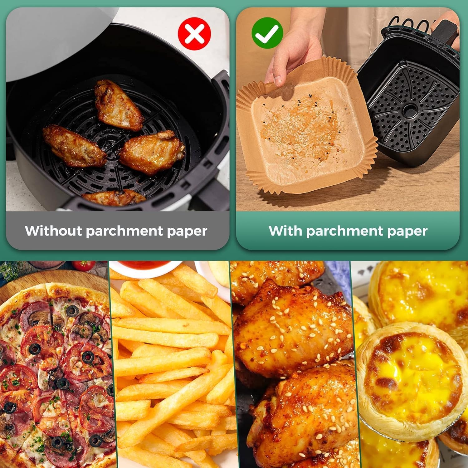 Lazer Disposable Oil-Proof Air Fryer Liner (Paper)