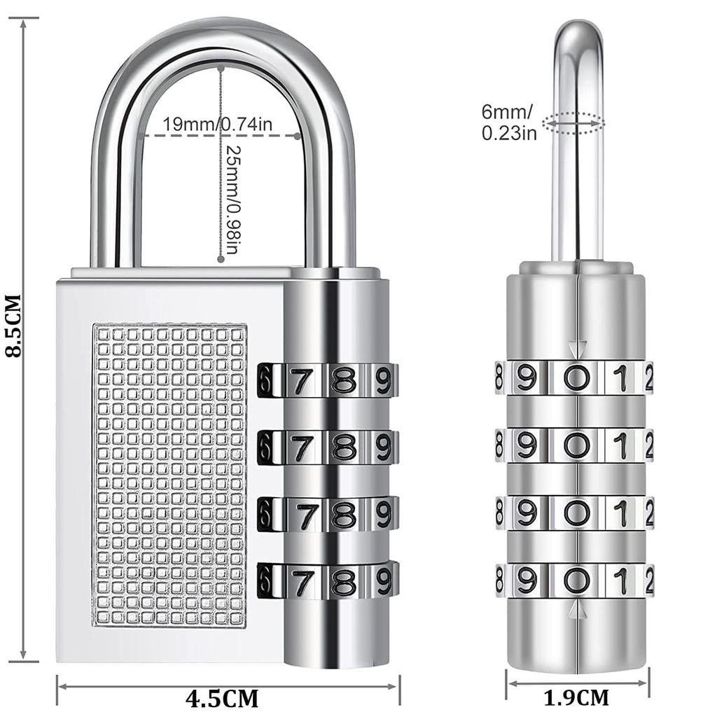 Lazer 4-Digit Combination Pad Lock