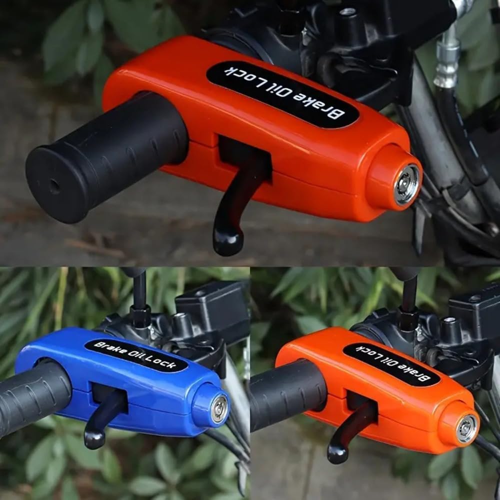 Lazer Stainless Steel Matt Finish Heavy Duty Bike Brake Keypad Lock Locking System By Holding Handle Bar With Brake Lever - For All Bikes And Scooters |(Multicolor)