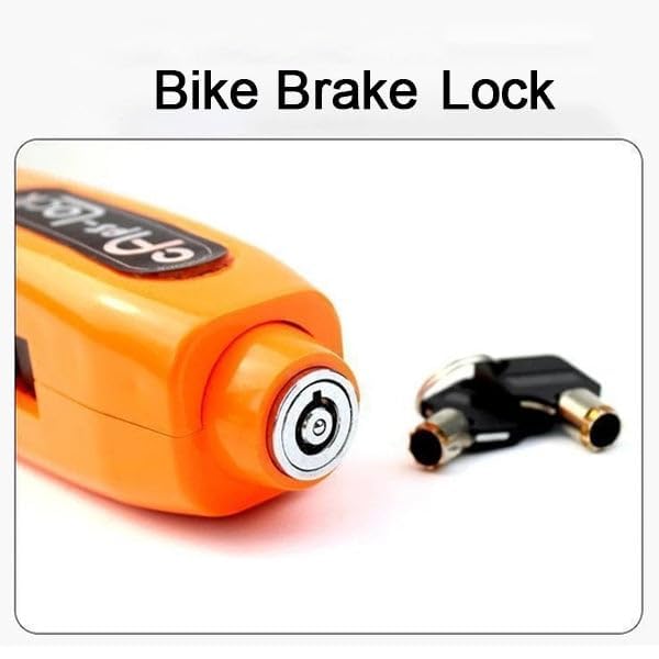 Lazer Stainless Steel Matt Finish Heavy Duty Bike Brake Keypad Lock Locking System By Holding Handle Bar With Brake Lever - For All Bikes And Scooters |(Multicolor)