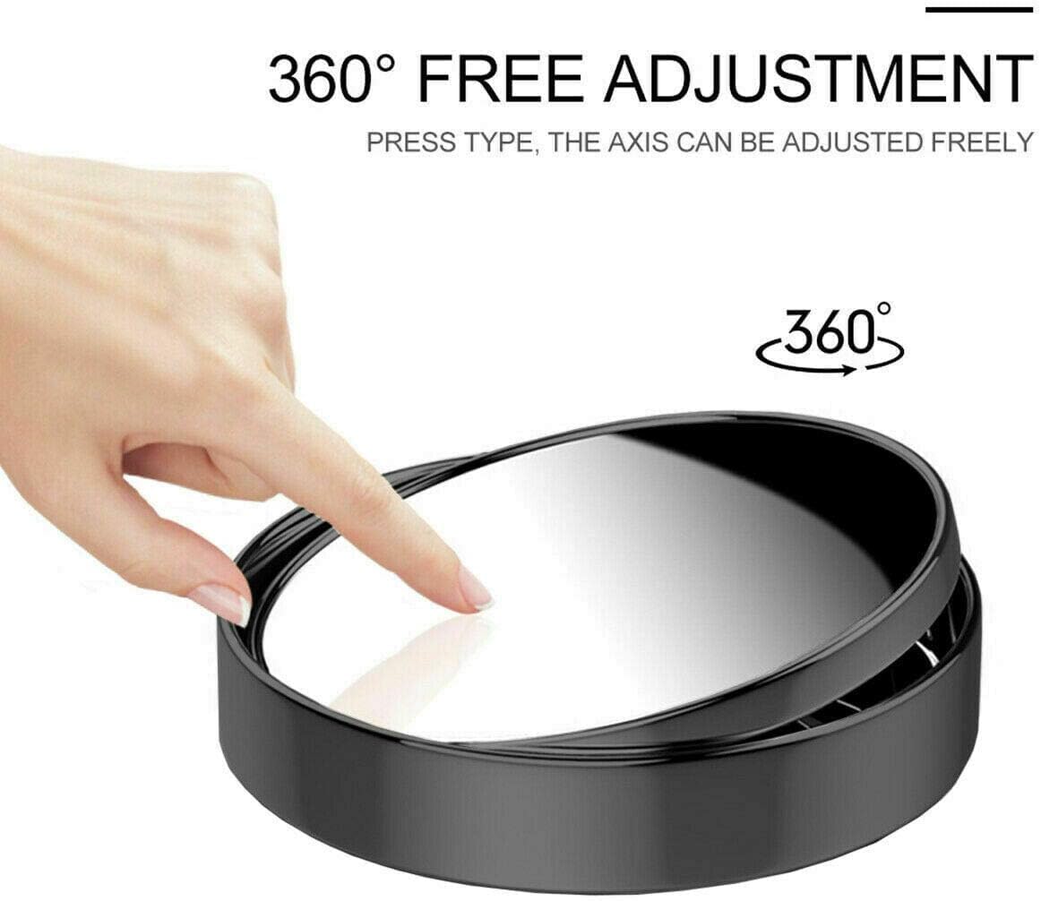 Lazer Round HD Glass Convex Side Blind Spot Mirrors – 360° Wide Angle Rearview Mirrors, for Cars, SUVs, and Trucks (2 Inches)