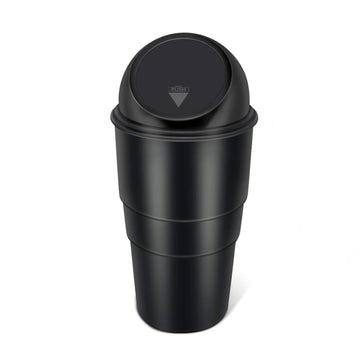 Lazer Portable Car Dustbin – Mini Plastic Trash Can for Cars (Black)