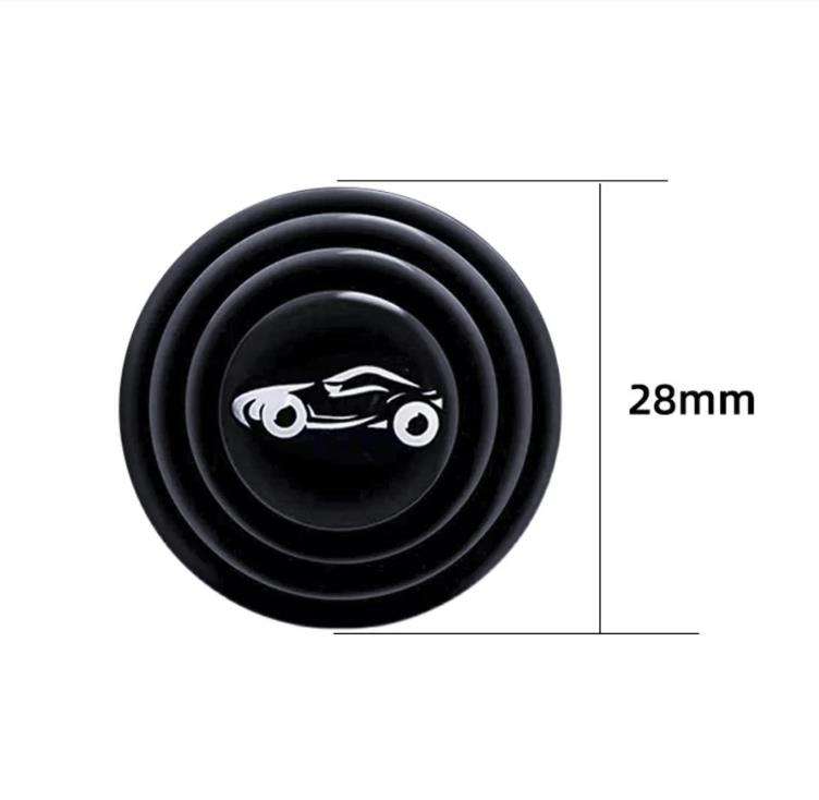 Lazer 10 Pcs Universal Car Door Shock Absorber Gaskets – Black with Car Logo | Door Protection Bumper Cushions