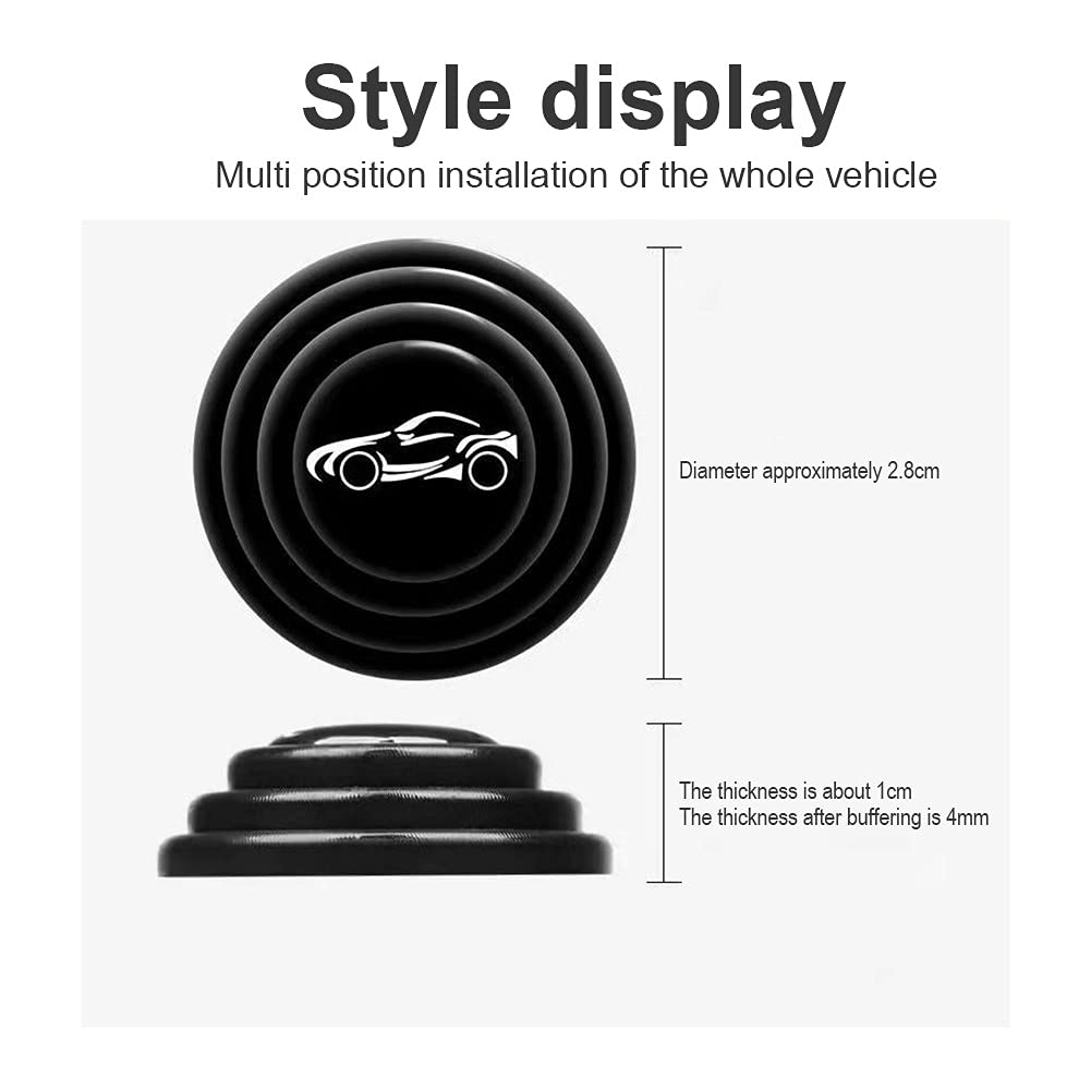 Lazer 10 Pcs Universal Car Door Shock Absorber Gaskets – Black with Car Logo | Door Protection Bumper Cushions