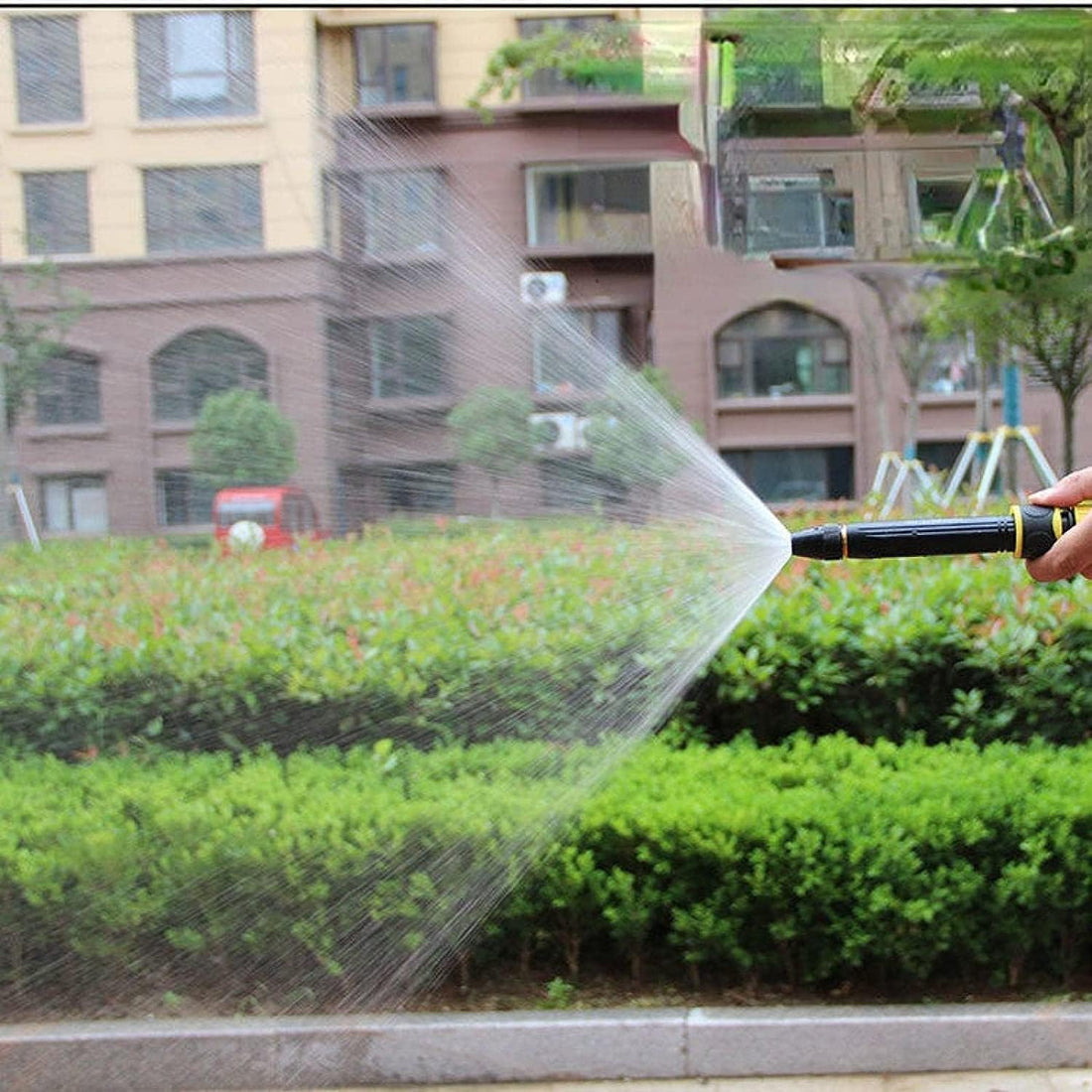Lazer Water Spray Gun for Car Wash Bike Washing Gun for 1/2" Hose Pipe High Pressure Water Nozzle Adjustable Gun Brass Jet Water Spray Nozzle for Garden & Window, 10 x 2 Cm