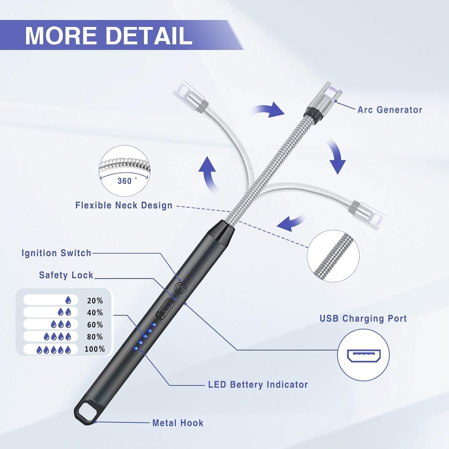 Lazer USB Plasma Rechargeable Electric Lighter