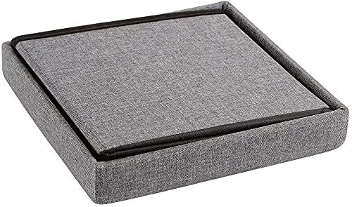 Lazer Linen Folding Organizer Ottoman Storage Bench Footrest