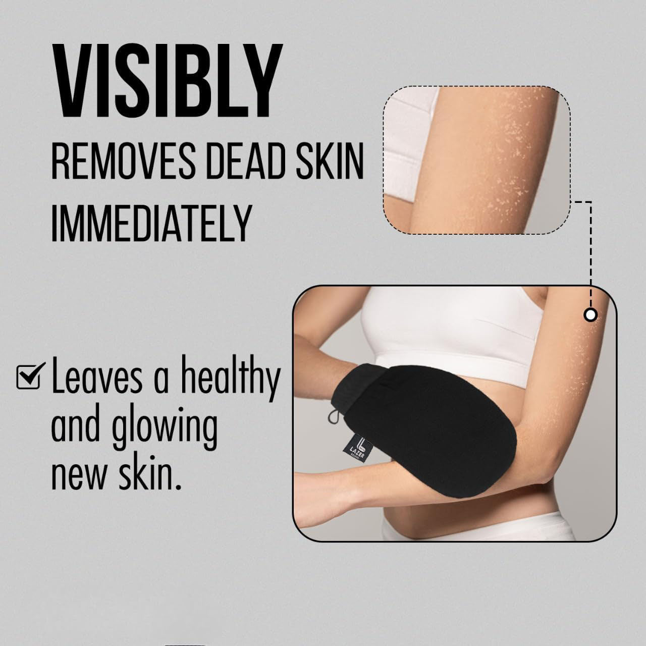 Lazer Exfoliating Body Scrub Bath Hand Gloves