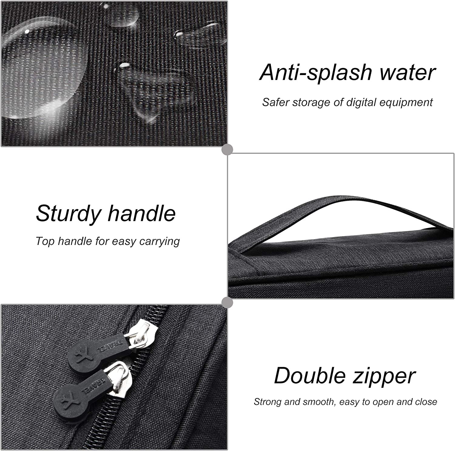 Lazer Polyester Electronics Accessories Organizer Bag