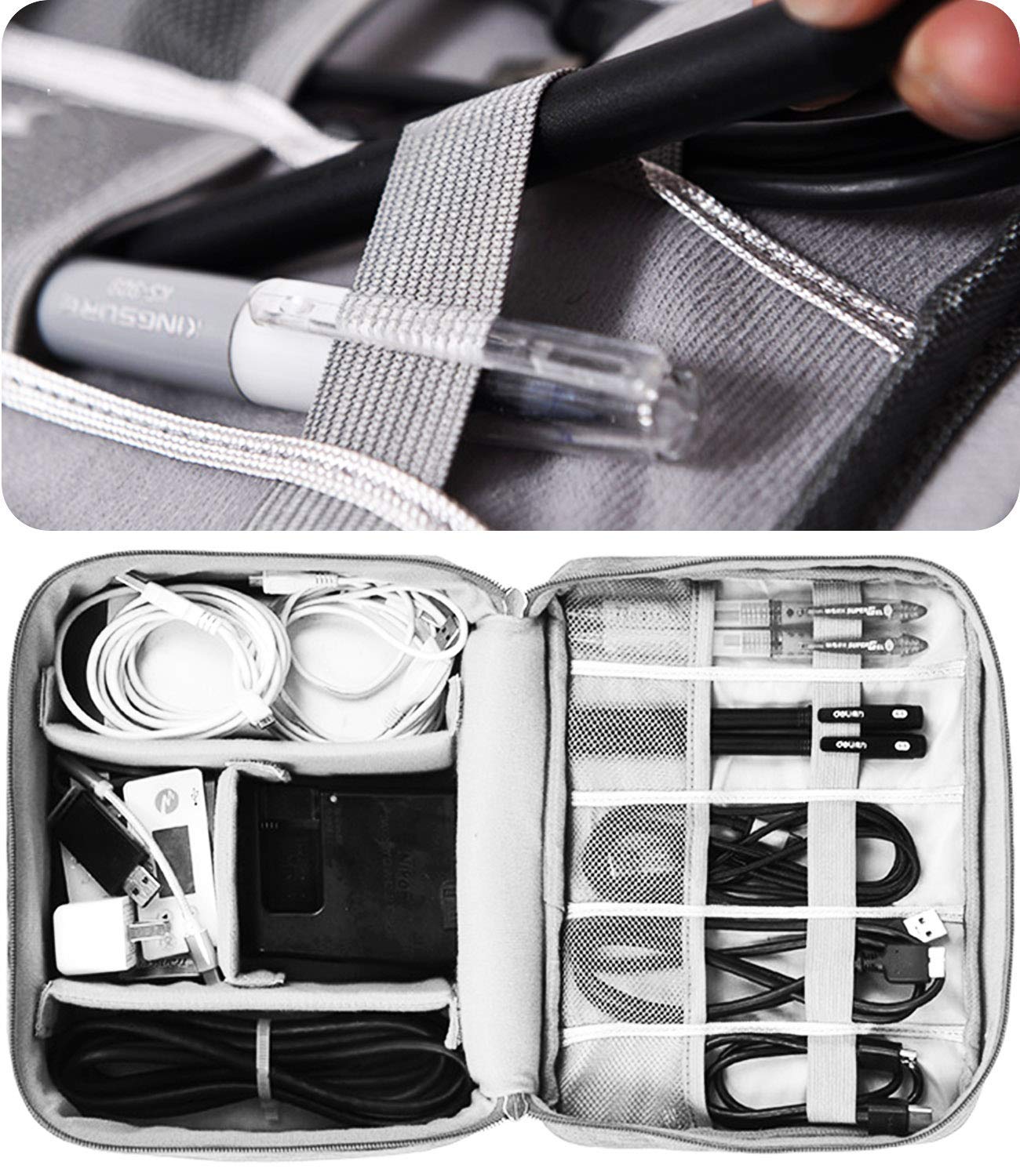 Lazer Polyester Electronics Accessories Organizer Bag