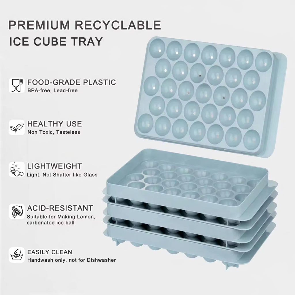 Lazer Mini Round Ice Tray Set (Plastic)