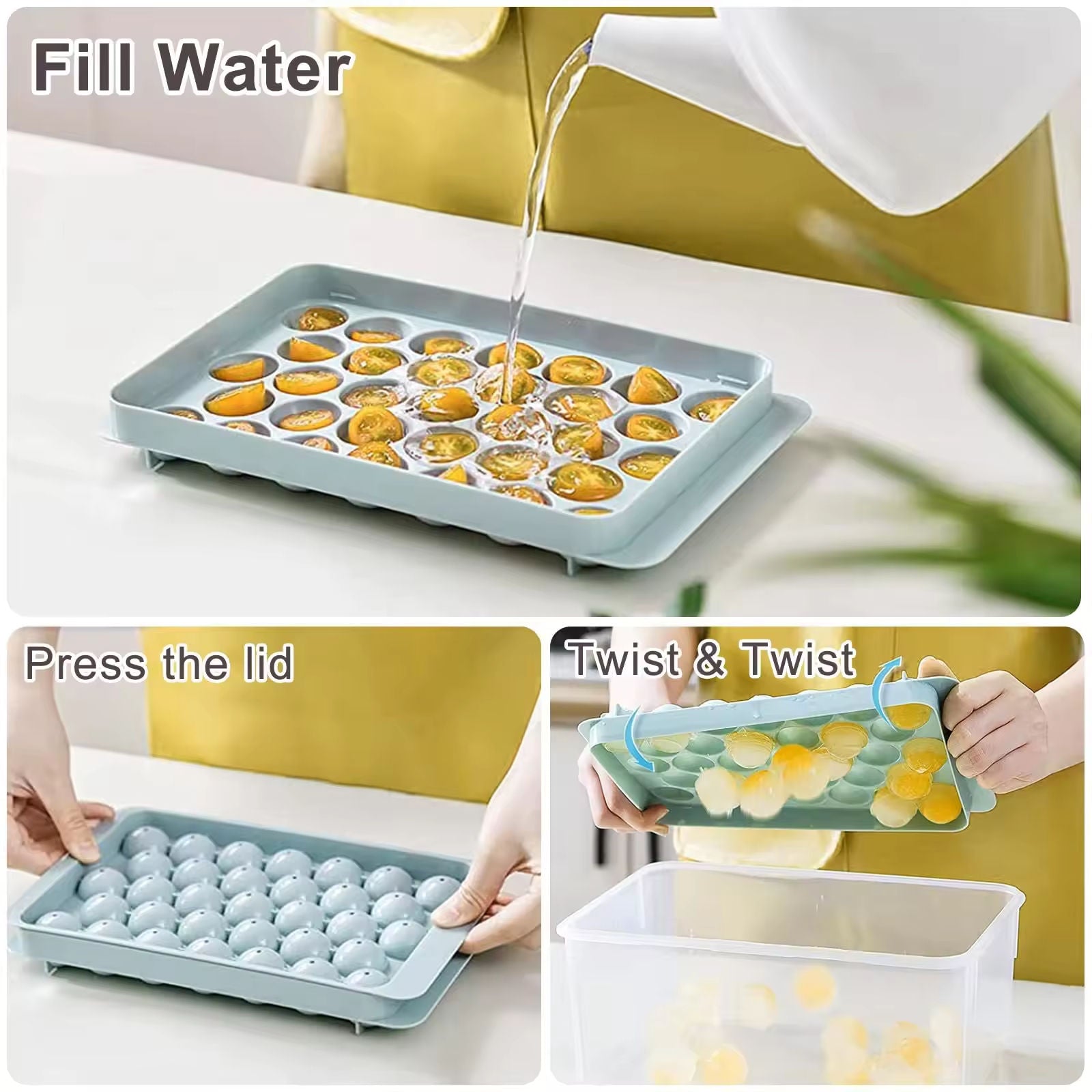 Lazer Mini Round Ice Tray Set (Plastic)