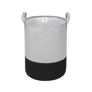 Lazer Large Foldable Round Laundry Bag – 45L Waterproof Non-Woven Storage Basket for Clothes & Toys (Grey)