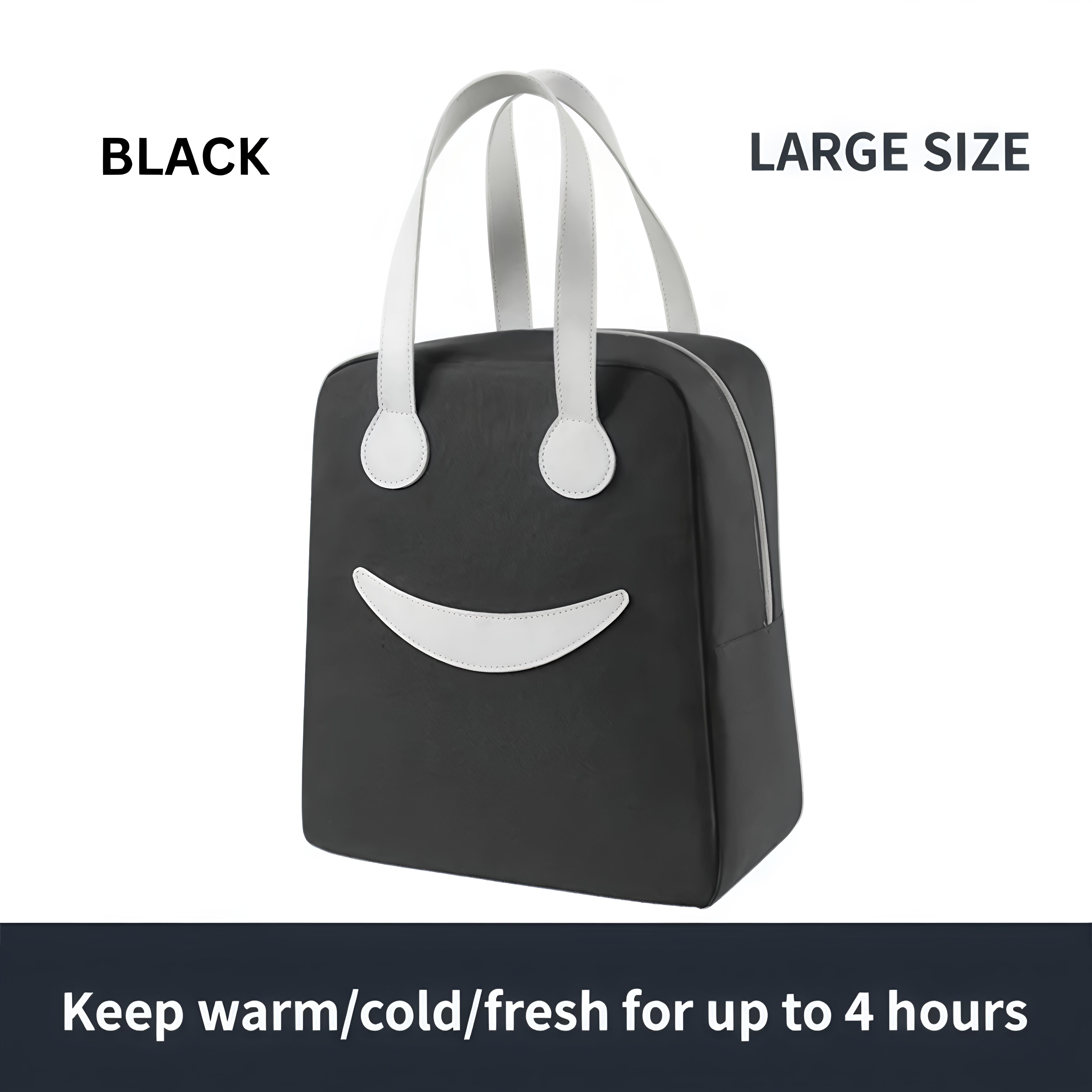 Lazer Polyester Smiley Face Lunch Bag (8.5 ltrs)