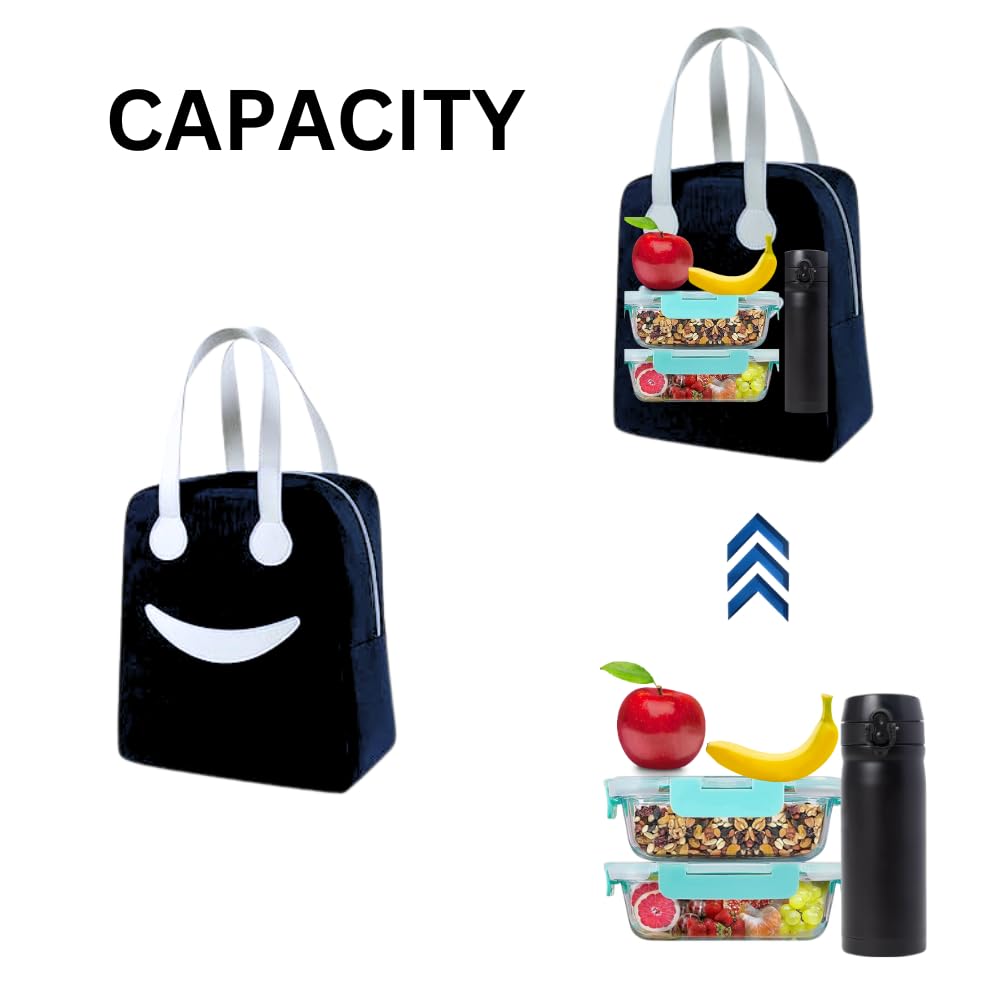 Lazer Polyester Smiley Face Lunch Bag (8.5 ltrs)