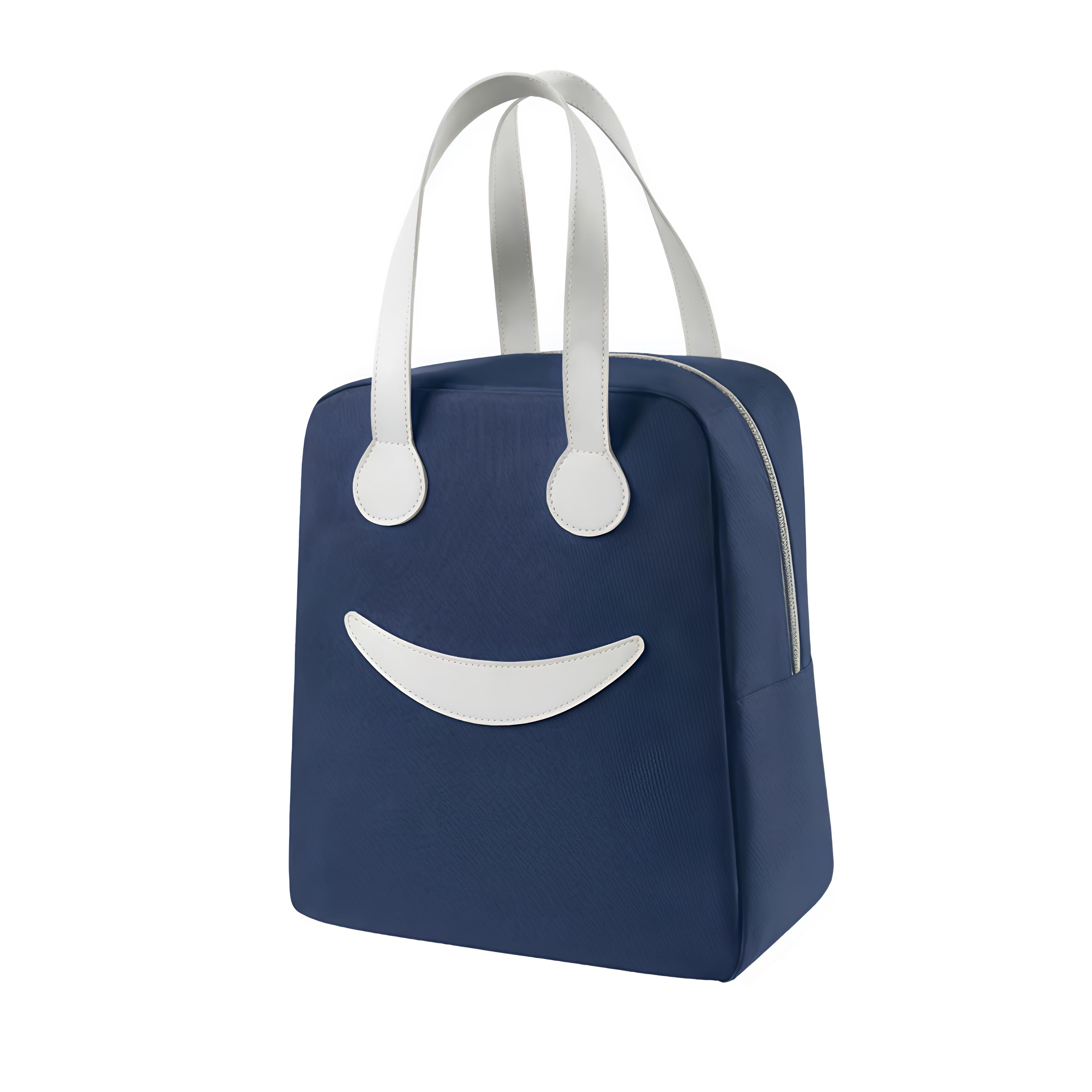 Lazer Polyester Smiley Face Lunch Bag (8.5 ltrs)