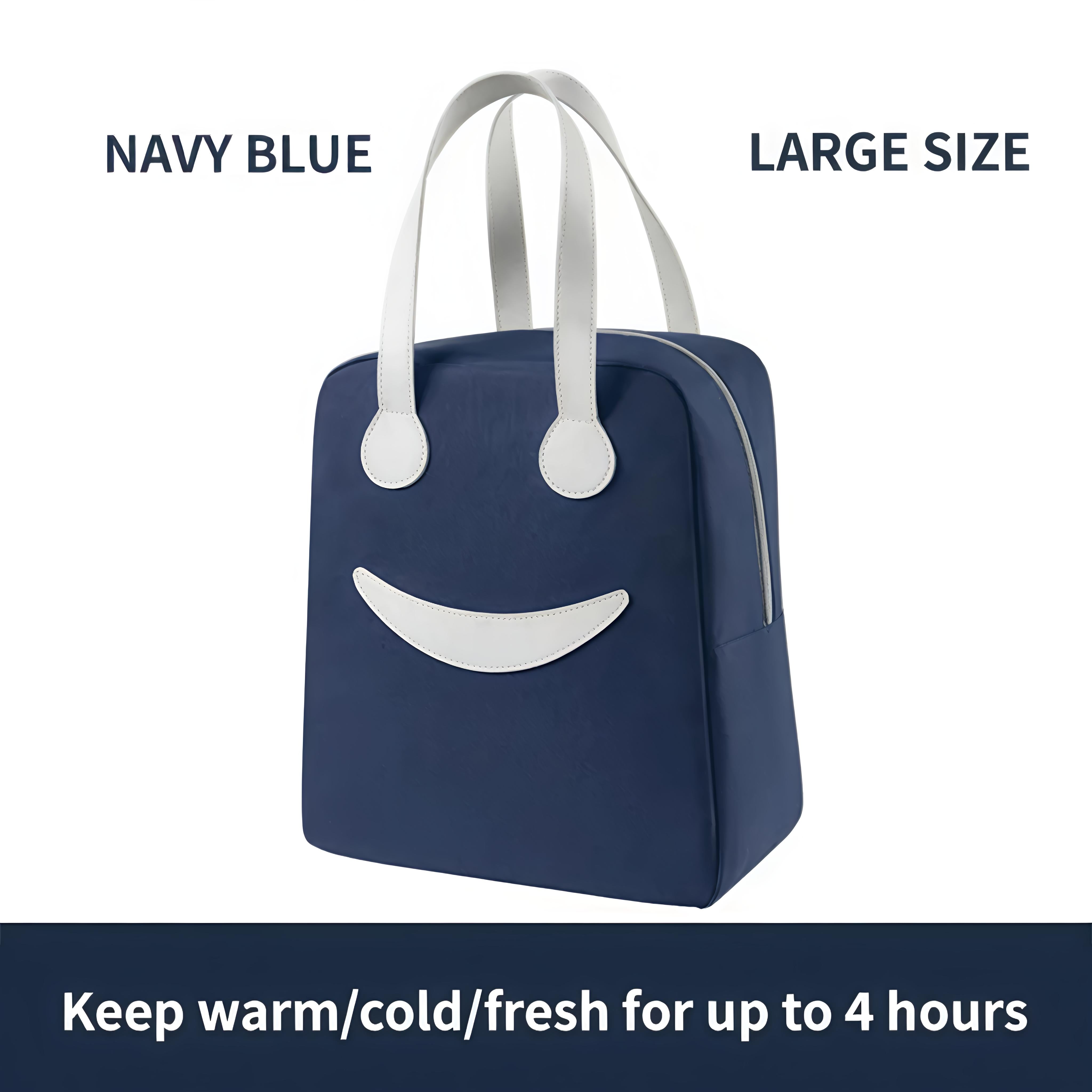 Lazer Polyester Smiley Face Lunch Bag (8.5 ltrs)
