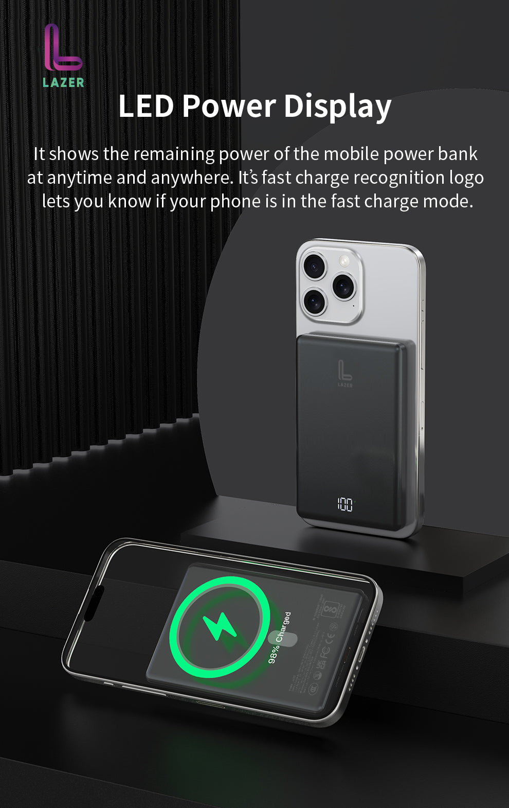 Lazer MagSleek 20W 5000 mAh Power Bank