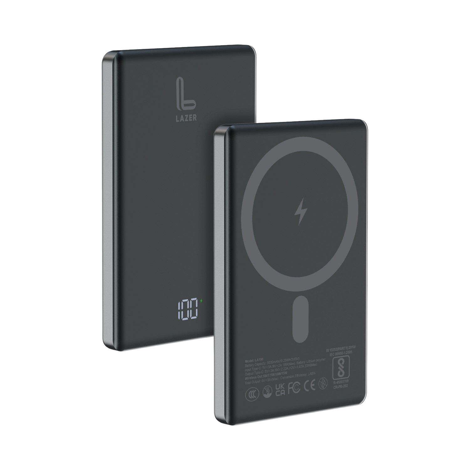Lazer MagSleek 20W 5000 mAh Power Bank