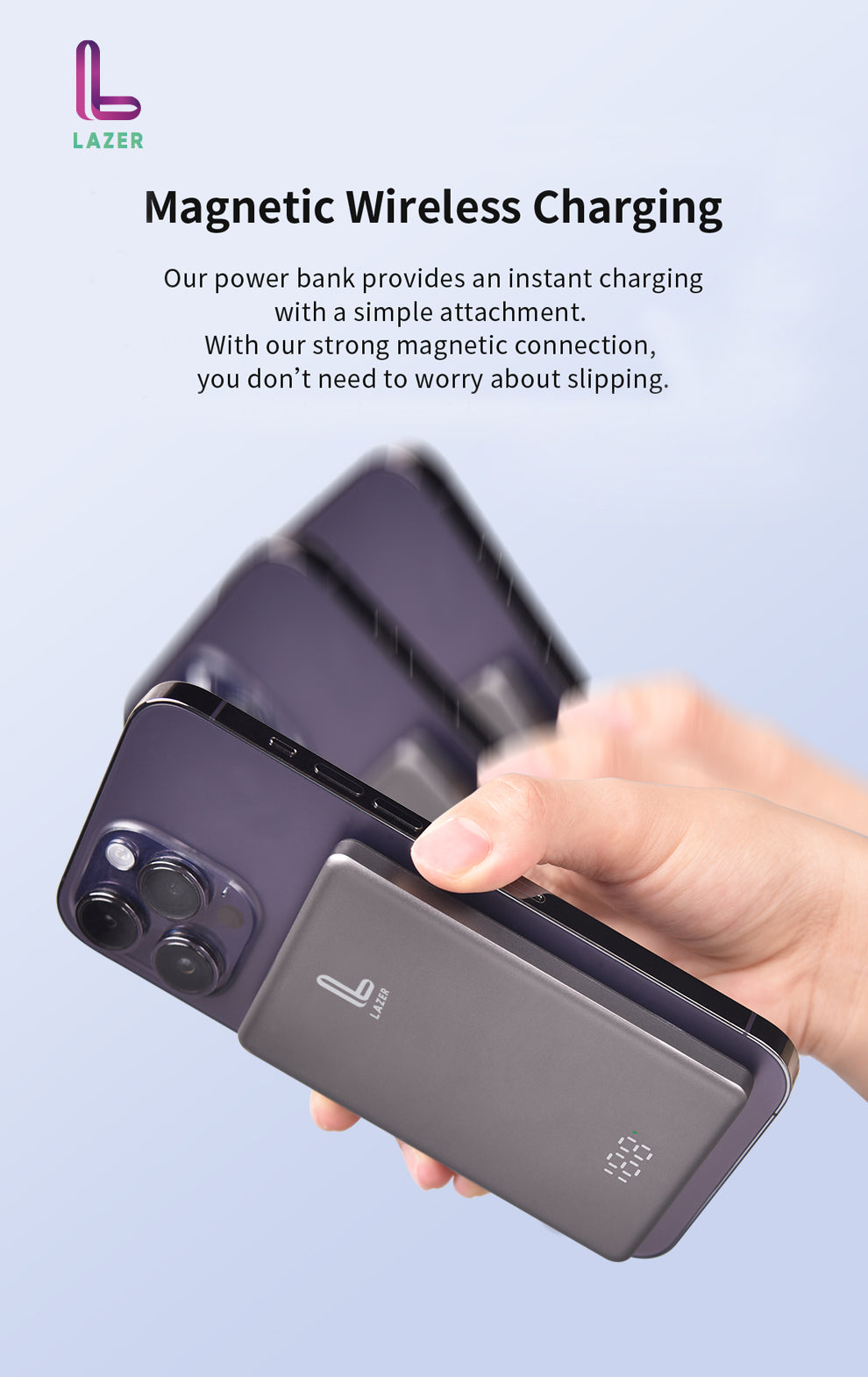 Lazer MagSleek 20W 5000 mAh Power Bank